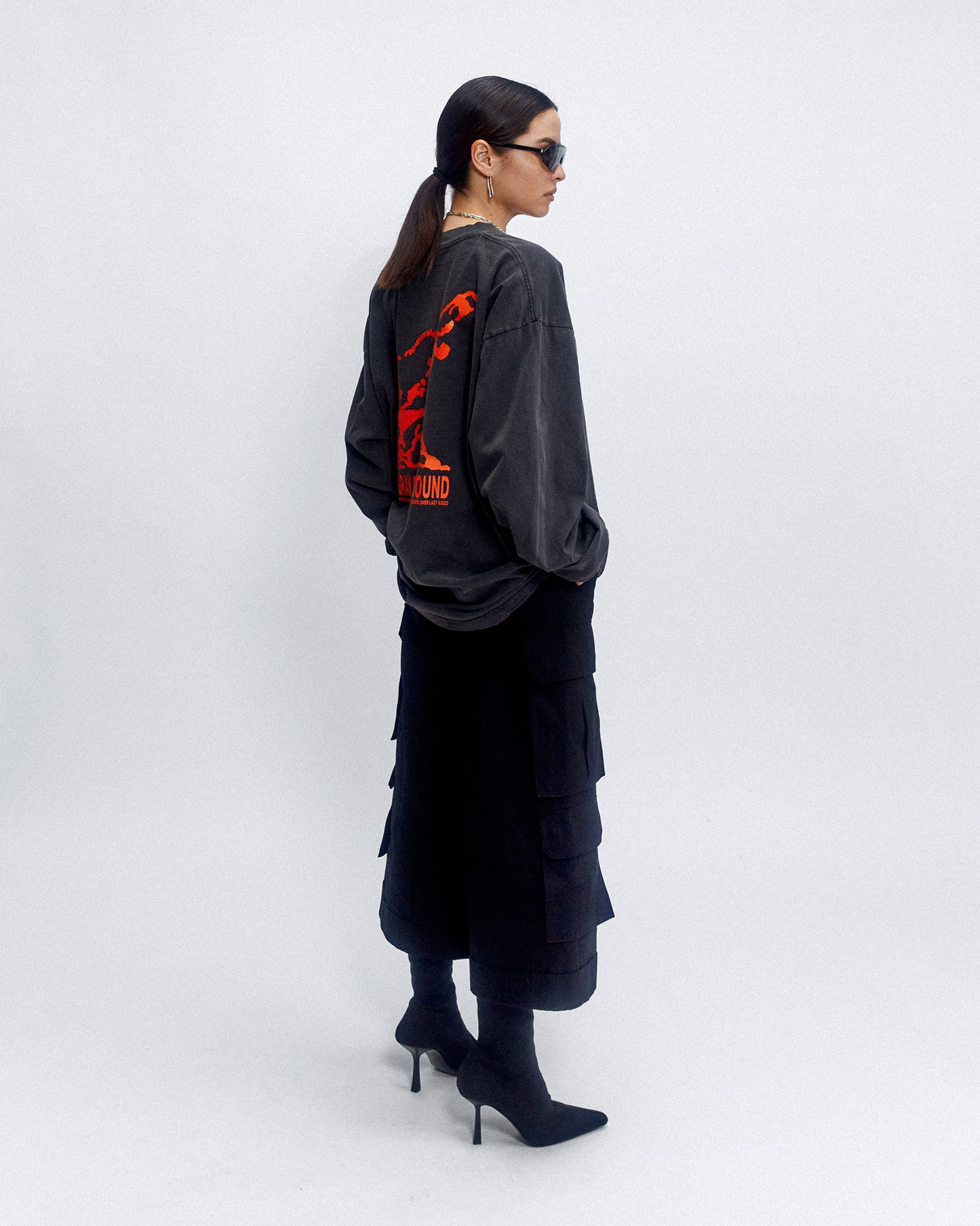 Quick Over Lazy Longsleeve T-Shirt - Vintage Black
