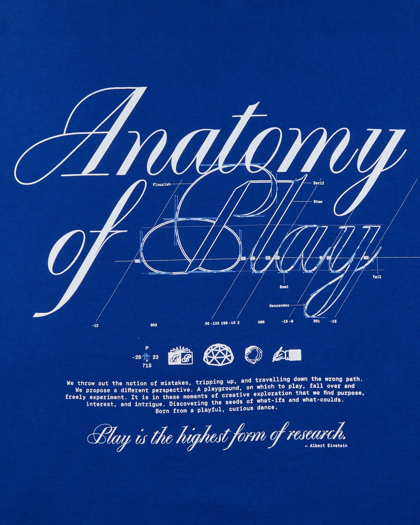 Anatomy Of Play T-Shirt - Cobalt Blue