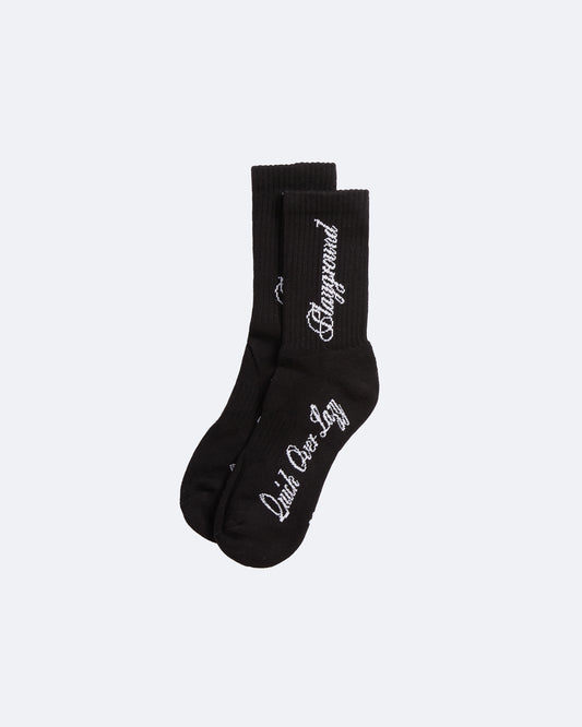 Pangram Playground Quick Over Lazy Socks - Black