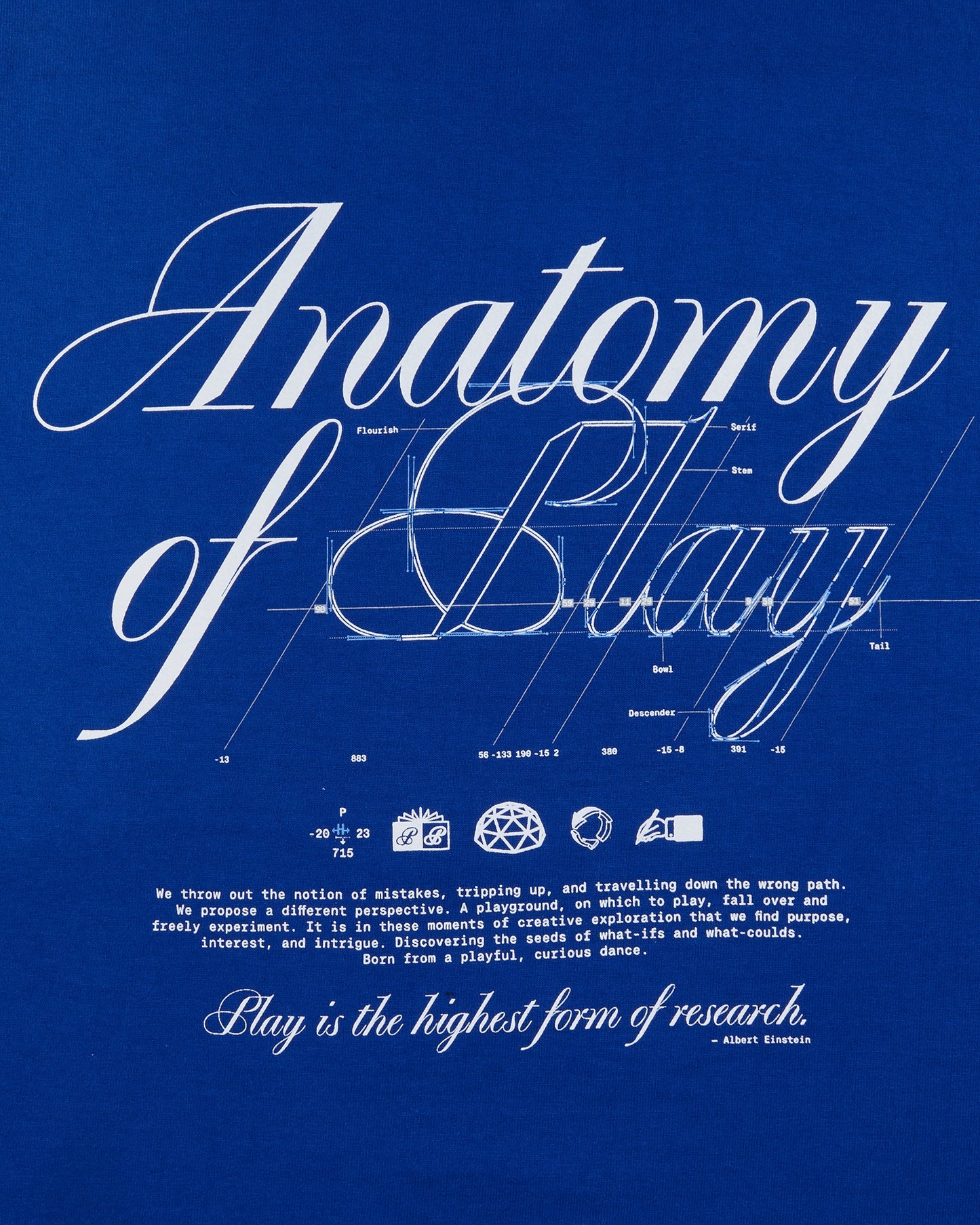 Anatomy Of Play T-Shirt - Cobalt Blue